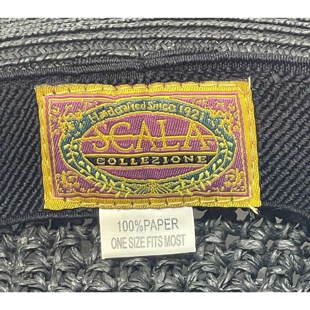Scala Collezione Wide Brim Sun Hat Women’s Black Packable - Picture 11 of 11